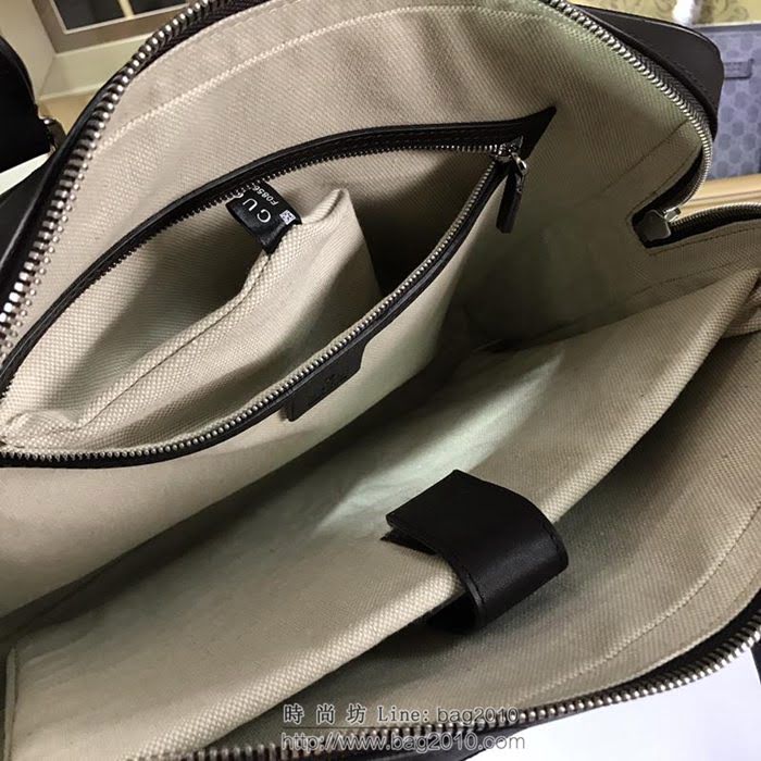 GUCCI 古馳男包 新款 474135 GG Supreme高級人造帆布 Gucci男手提包 Gucci公事包 灰白色